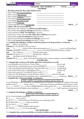 Đề kiểm tra năng lực môn Tiếng Anh Lớp 6 - Đề 14